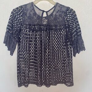 Est. 1946 blue floral cover-up top Size Small